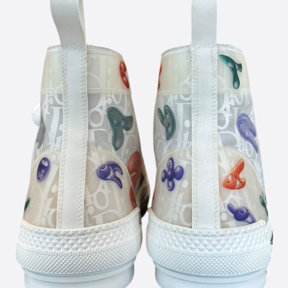 Dior Kenny Scharf White & Multicolor Oblique Faces B23 Sneakers - Picture 4 of 8